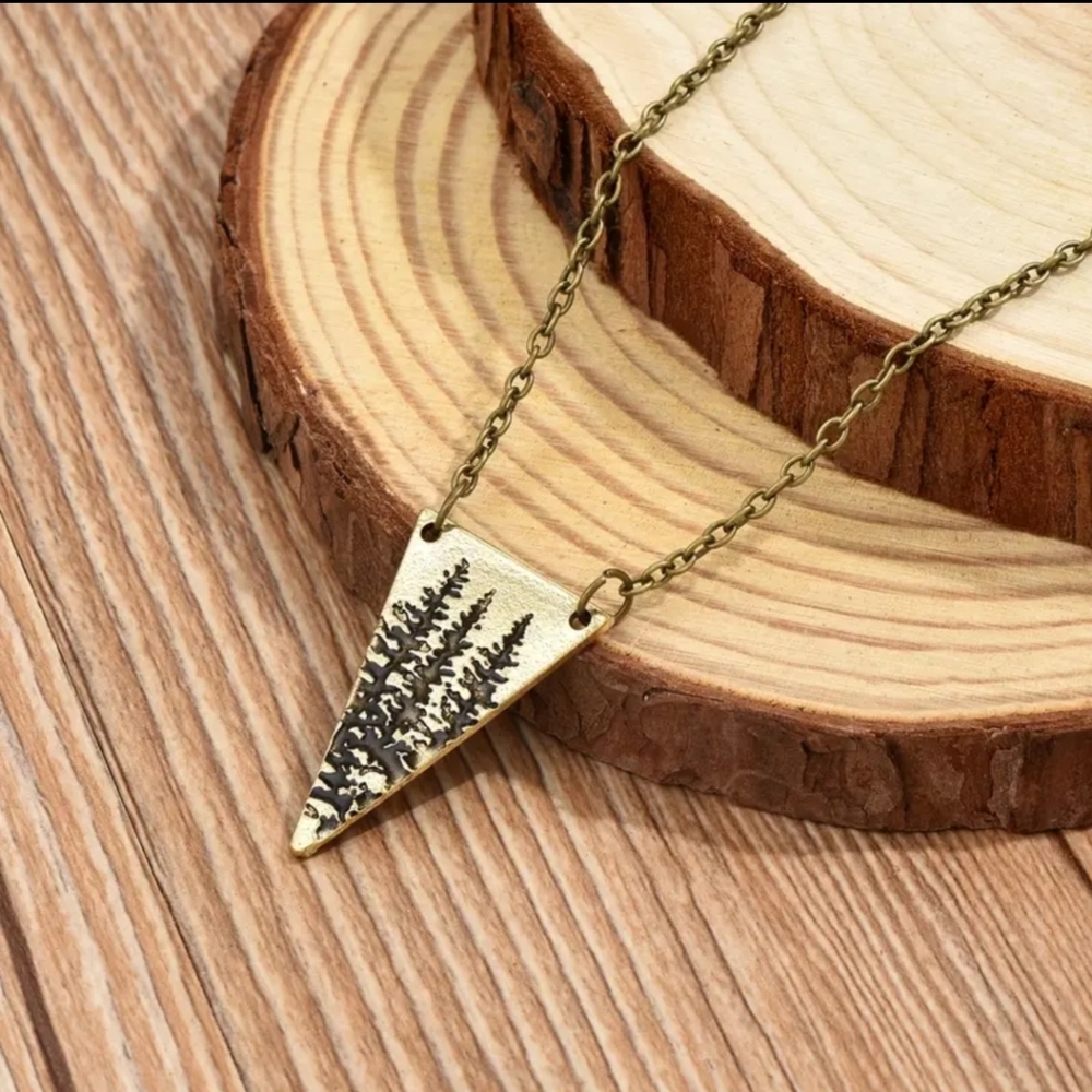 ANTHROPOLOGIE BOHO GOLDEN TREES NECKLACE